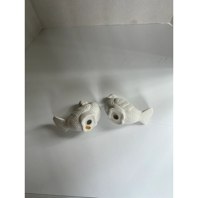 1970s White Porcelain Dove Figurines For Sale - Image 5 of 5