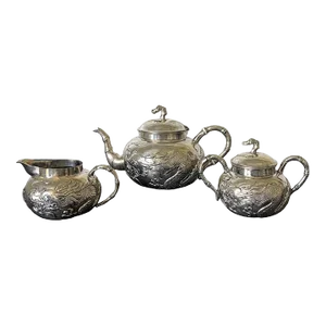 Early Chinese Export Silver Tea Service by Cutshing