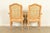 John Stuart French Provincial Louis XV Carved Oak Armchairs | Pair For Sale - Image 12 of 15