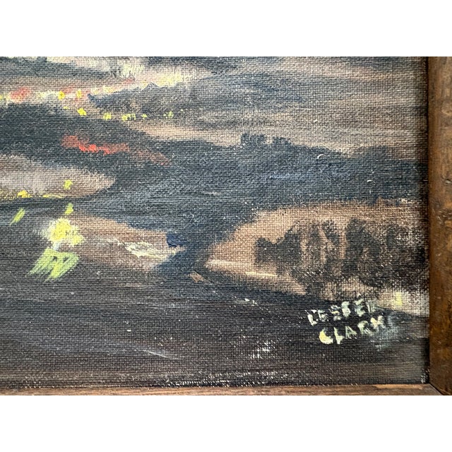 Vintage Oil Painting - Lester C. Clark For Sale - Image 4 of 9