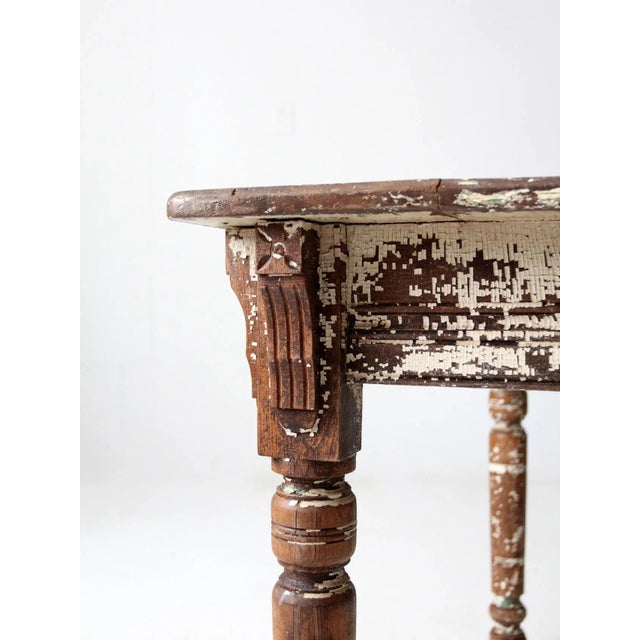 Farmhouse Antique Farmhouse Wooden Table For Sale - Image 3 of 13