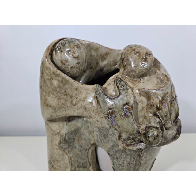 Sculptural Sandstone Lamp by Annie Maume, France, 1970s For Sale - Image 11 of 14