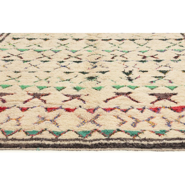 Berber Tribes of Morocco Vintage Azilal Moroccan Rug, 06'04 X 11'04 For Sale - Image 4 of 10