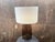 Mid-Century Modern Rh Blom Scandinavian Amber Glass Table Lamp Lacquered Burnished Brass Jonathan Browning For Sale - Image 3 of 18