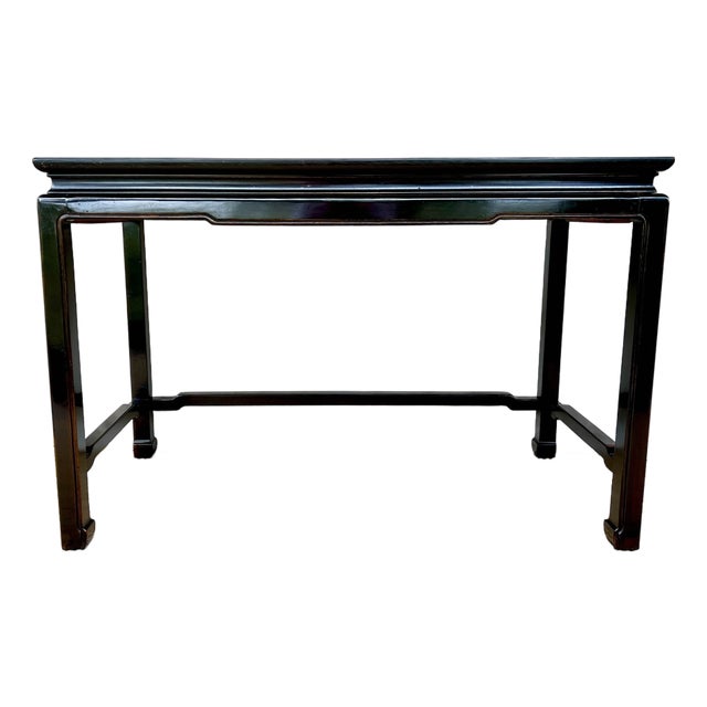 A Vintage Henredon Ebonized Mahogany Ming Style Console Table or Desk For Sale