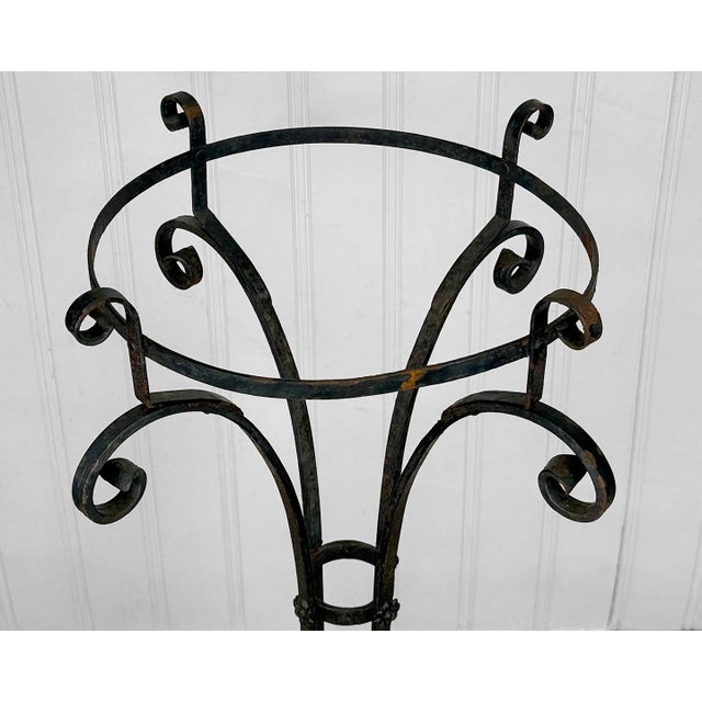 Antique Victorian Wrought Iron Garden Plant Stand - 42" For Sale - Image 6 of 12
