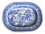 Antique English Blue and White Transferware Platter For Sale