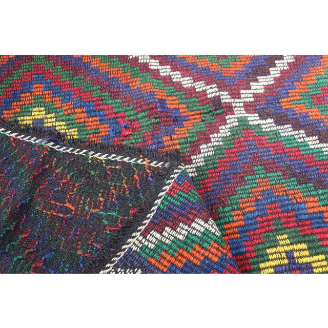1950s Colorful Tribal Turkish Kilim Rug - 6' 9'' X 9' 4'' For Sale - Image 4 of 11
