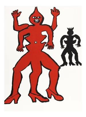 Alexander Calder - Two Acrobats From Derriere Le Miroir Lithograph