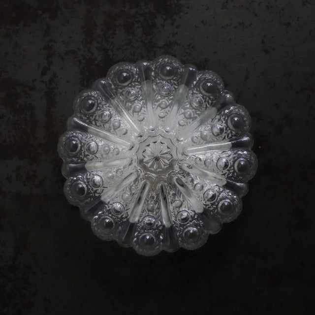 Mid-Century Modern Mid-Century Round Clear Glass Sconce For Sale - Image 3 of 7