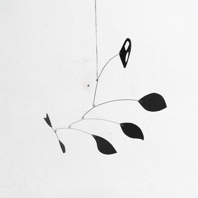 French Artist, Enchanting Dynamics: Iron and Foam Kinetic Sculpture Black in Play, 1990s, Metal For Sale - Image 13 of 15