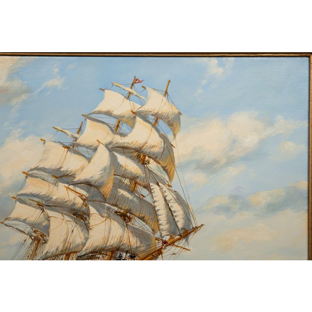 Late 20th Century Seascape Painting of American Clipper Ship “Red Cloud” by Henry Scott For Sale - Image 5 of 18