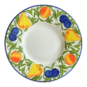 Large Decorative Italian Ceramic Table Centerpiece Fruit Bowl