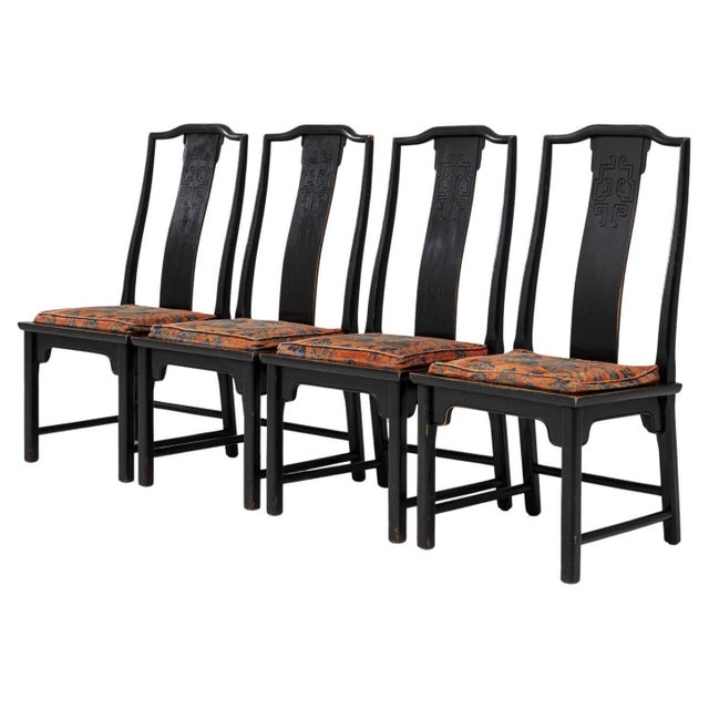 20th Century Chinese Anderson & Daishi Wooden Dining Chairs - Set of 4 For Sale - Image 15 of 18