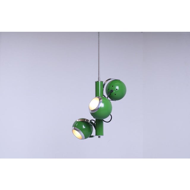 Mid-Century Modern Adjustable Green Eyeball Pendant Lamp from Herda, 1970s For Sale - Image 3 of 18