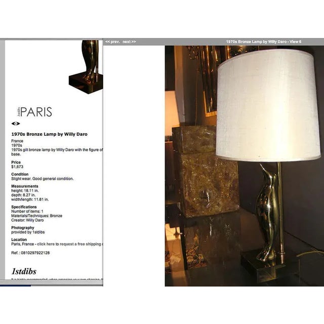 Mid 20th Century Vintage 1970s Brass Penguin Lamp Attributed to Willy Daro For Sale - Image 5 of 13