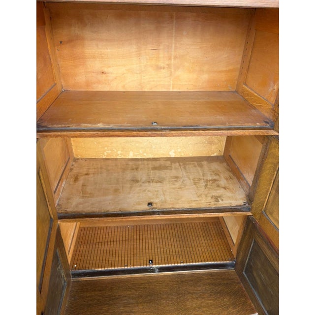 Antique Modular Oak Storage Cabinet For Sale - Image 9 of 11