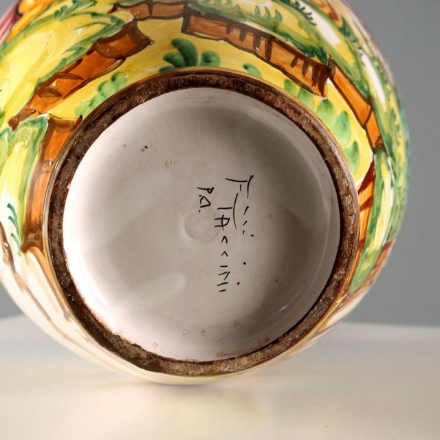 Majolica Amphora from Taccini Manufacture For Sale - Image 12 of 13