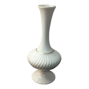 1970s Lenox Usa Ribbed Squat Bud Vase