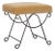 Panoplie Iron Loop Stool, Camel Mohair For Sale