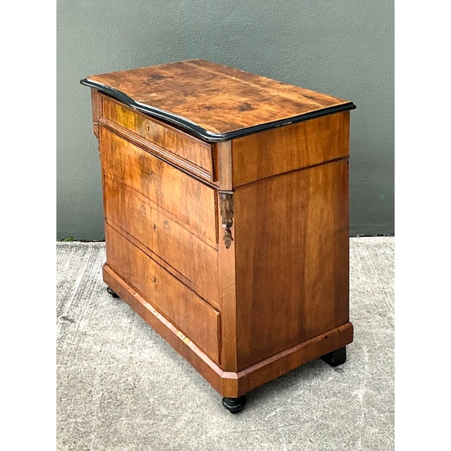 Wood Vintage Birdseye Maple Bachelors Chest After Biedermeier For Sale - Image 7 of 12