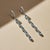 Metal Topaz Huggie Drop Earrings, Silver, Gold, Pair For Sale - Image 7 of 10