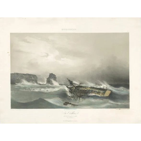 Jean Baptiste Henri Durand-Brager, La Bellone Ship, 1850, Print For Sale