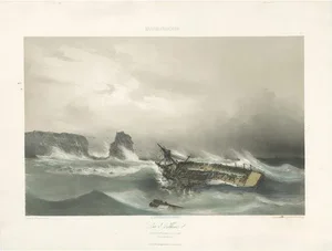 Jean Baptiste Henri Durand-Brager, La Bellone Ship, 1850, Print