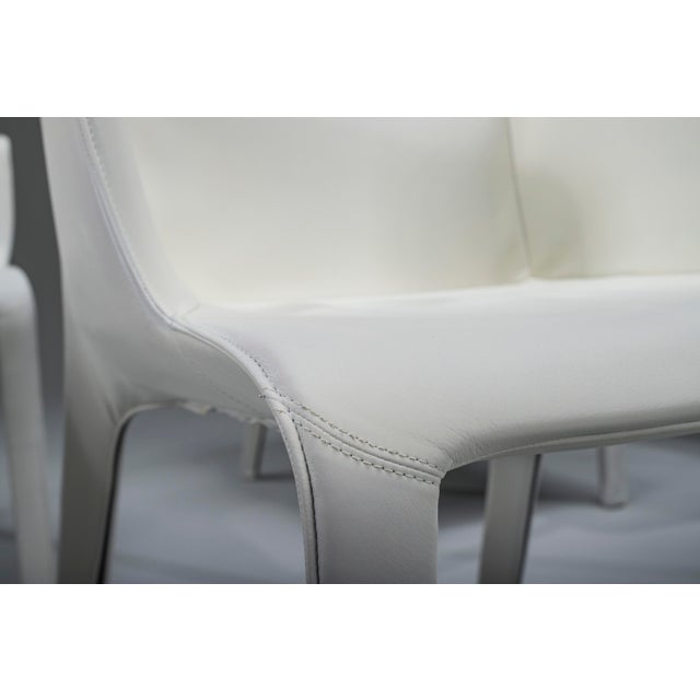Walter Knoll Gio Dining Chairs in Ecru Leather by Walter Knoll, Germany, 2000s, Set of 8 For Sale - Image 4 of 18