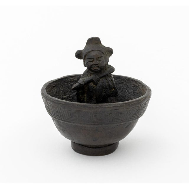 Mid 20th Century Chinese Archaistic Bronze Trick Cup For Sale - Image 5 of 8
