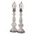 Pair of Brazilian Carved Rock Crystal Table Lamps on Acrylic Bases For Sale