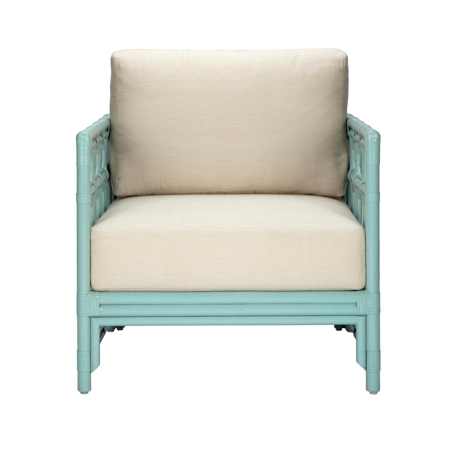 Selamat Designs Regeant Light Blue Rattan Lounge Chair Chairish