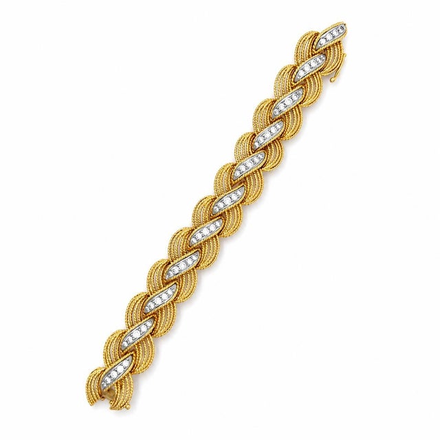 Modern Late 20th Century Hammerman Brothers 18k Diamond Bracelet For Sale - Image 3 of 4