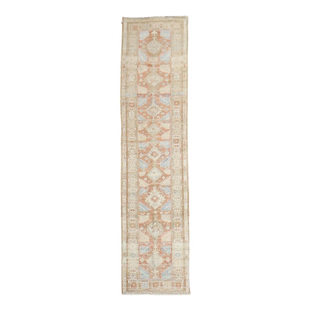 Terracotta Persian Antique Runner - 3' x 14'3" For Sale