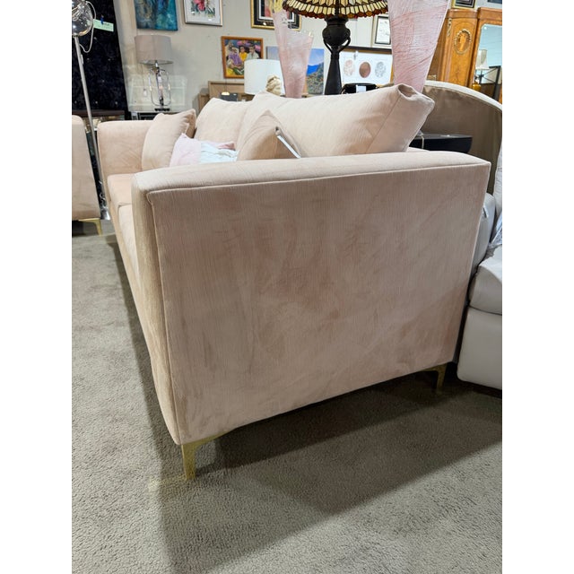 Softly sophisticated and effortlessly chic, this Contemporary Pink Sofa brings a refined warmth to any interior....