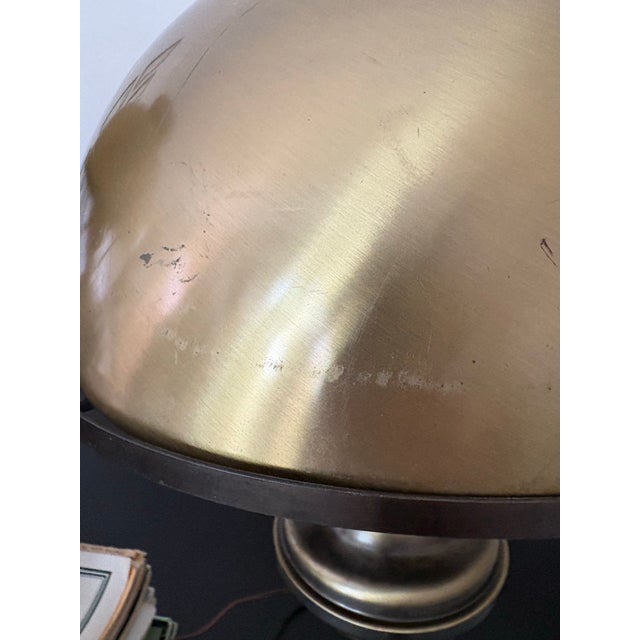 P1960s Brass-Tone Hurricane-Style Dome Table Lamps - a Pair For Sale - Image 4 of 12