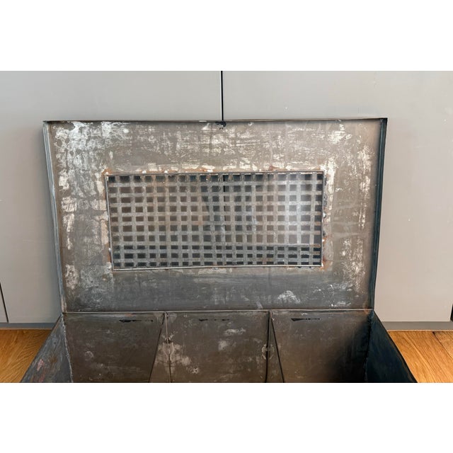Large Vintage Tinplate Metal Box With Glass Dividers For Sale - Image 4 of 12