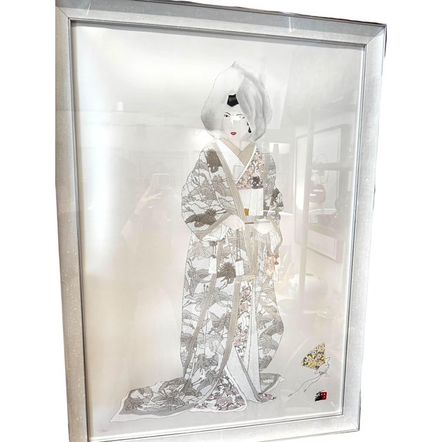 Japanese 1970s Hisashi Otsuka Signed & Numbered Japanese Art Print For Sale - Image 3 of 6