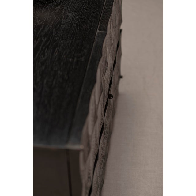 Wood Brutalist Sideboard attributed to J. Batenburg for M.I., Belgium, 1970s For Sale - Image 7 of 11