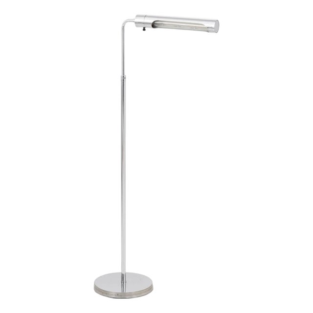 Mid-Century Modern Chrome Adjustable Floor Lamp For Sale