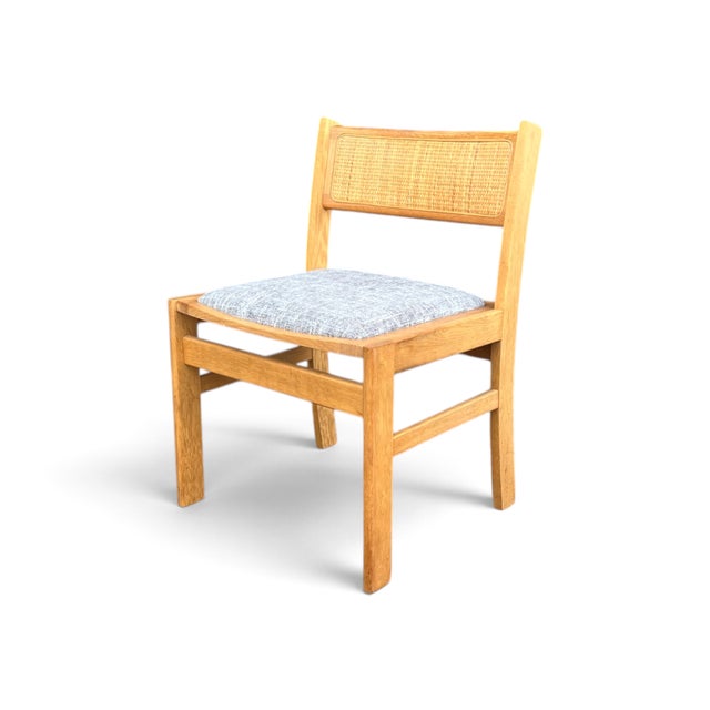 Wood 1960s Sorø Stole Danish Modern Teak & Cane Dining Chairs With Gray Upholstery - A Set of Six For Sale - Image 7 of 14