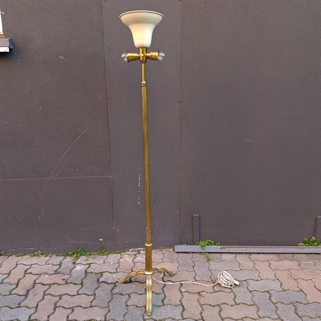 1940s Brass Floor Lamp, 1940s For Sale - Image 5 of 5