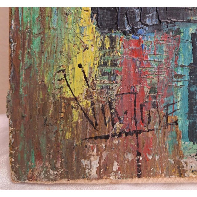 Modern Vim Jole, Mask, 1970s, Oil on Canvas For Sale - Image 3 of 5