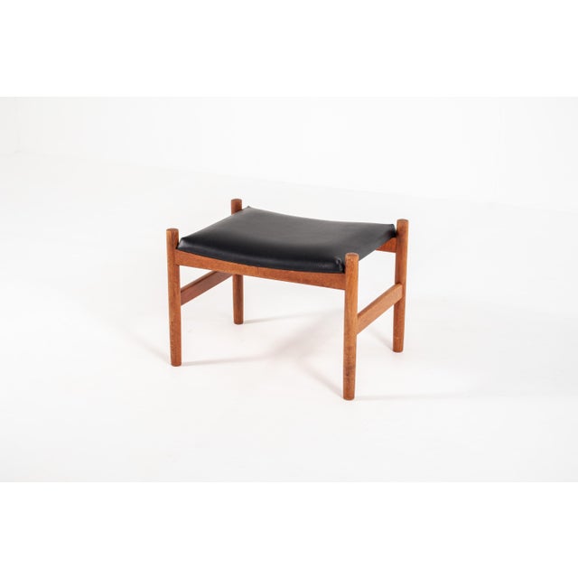 Vintage Danish Teak Ottoman by Hugo Frandsen for Spøttrup, Denmark, 1960s For Sale - Image 10 of 10