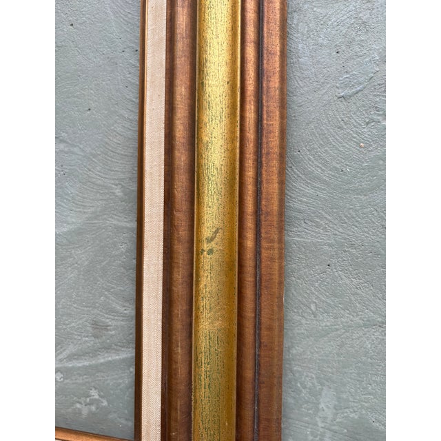 Vintage Gilt Wood Picture Frame With Linen Liner – 16” X 20” For Sale - Image 10 of 10