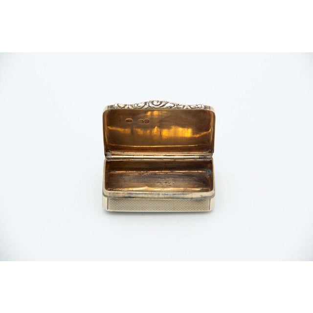 Rectangular Snuff Box in Guilloche Silver, in Good conditions.