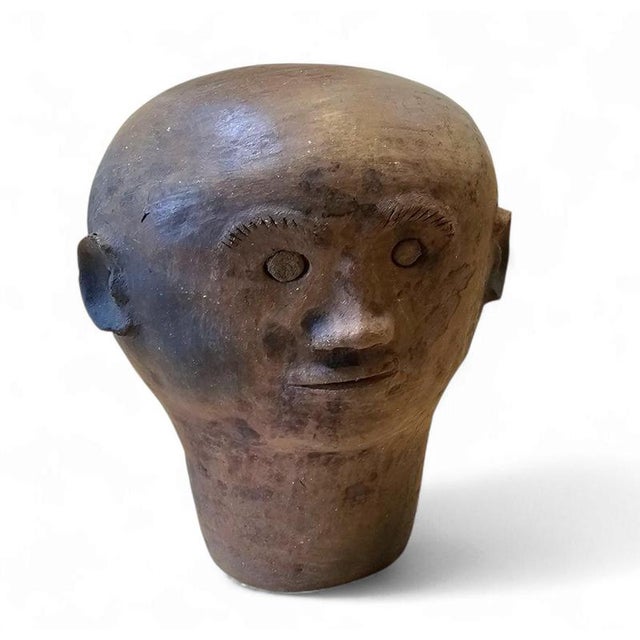 Ceramic Head Sculpture, 1970s For Sale - Image 5 of 17
