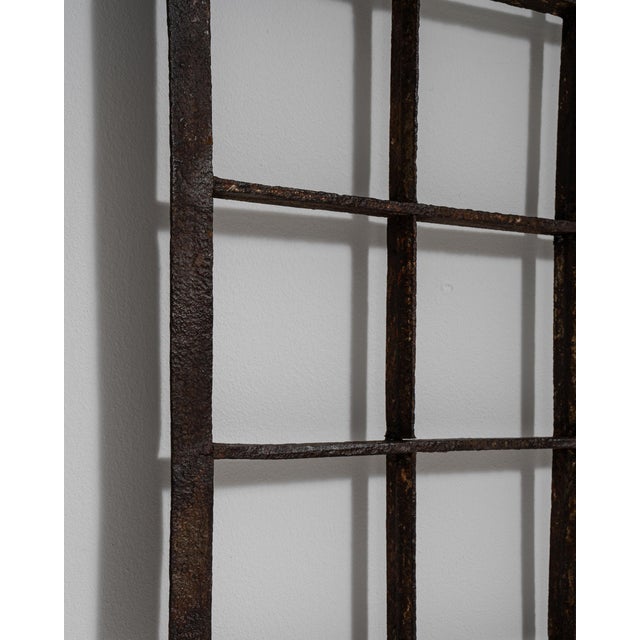 Early 20th Century France Black Wrought Iron Window For Sale - Image 9 of 18