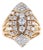 1.25 Carat Round Cut Diamond 14 Karat Yellow Gold Cluster Ring, Size 7 For Sale
