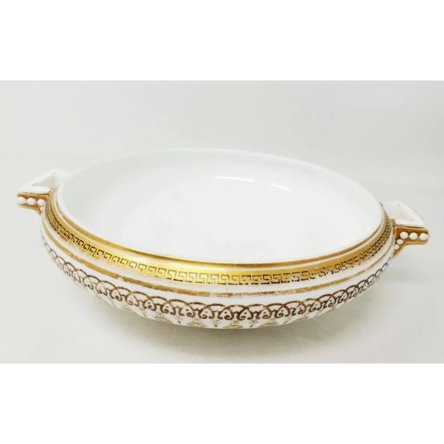 Ceramic Antique Royal Cauldon Staffordshire England H1640 Round Covered Vegetable Bowl with Lid For Sale - Image 7 of 10